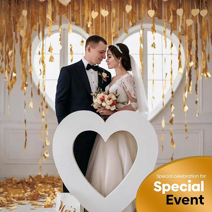 Captain Décor 4 Gold Streamers, 328ft Pack of Streamers Party Decorations, Gold Party Streamer, Birthday Streamers & Other Decor(1.8 inch x 82 ft/Roll)