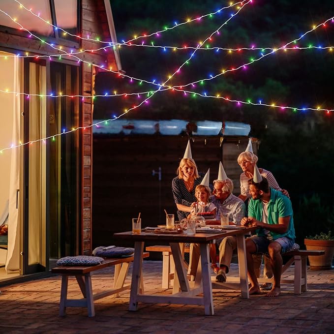 600 LED Christmas Lights, 246FT Outdoor Waterproof String Lights with Remote, Timer & Memory Function & 8 Modes, Twinkle Lights Plug in for Christmas Tree, Patio, Outside. Multicolor