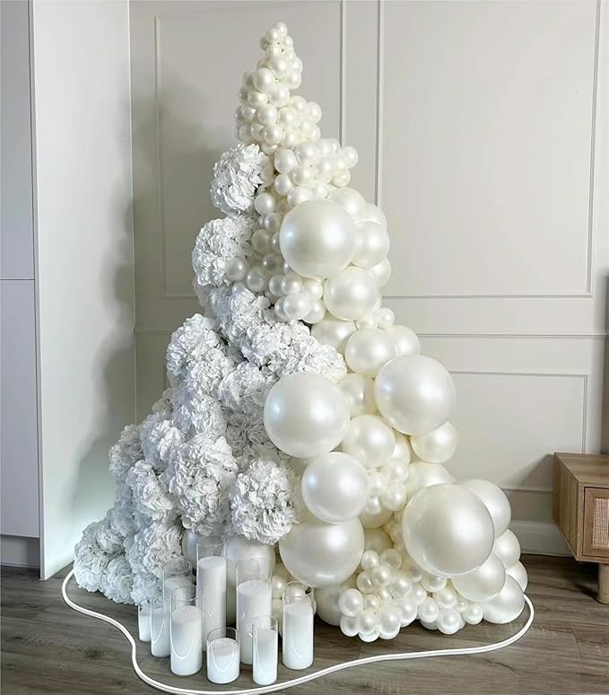 White Balloons 50pcs 12" Party Decoration Matte Latex Balloonfor Birthday Wedding Engagement Anniversary Christmas Festival-White