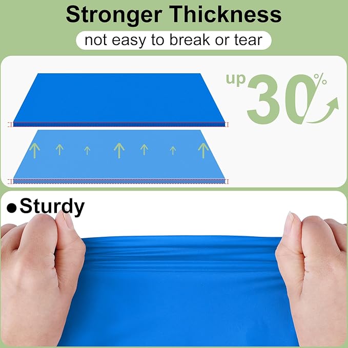 misaya 6 Packs Disposable Plastic Table Cloth, 84" Round Waterproof Tablecloth, Leakproof & Sturdy Decorative Table Covers for Picnic, Party and Outdoor, Blue
