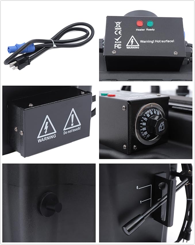 Stage Smoke Fog Machine 6000W CO2 Jet Stage Effect Dry Ice Machine 2150ft² Coverage Halloween Wedding Disco Club Christmas Party DJ Stage Fogger