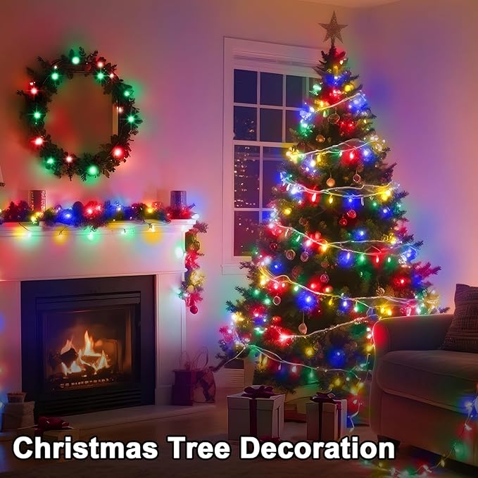 328 FT Christmas Light 1000 LED Xmas Lights Outdoor Christams String Lights Waterproof 8 Modes & Timer, Fairy Lights Plug in for Weeding, Patio, Party, Holiday,Christmas Decor (Multicolor)