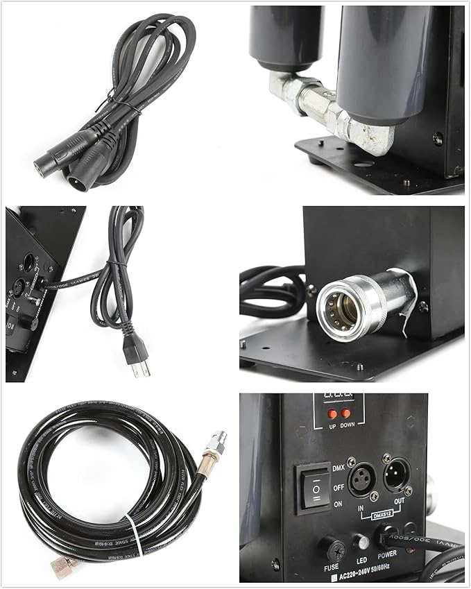 Stage Fog Maker CO2 Jet Machine, 2 Channels CO2 DMX Cannon Air Column CO2 Jet Machine Night Club Bar DJ Party Stage Show Jet Effect Fogger Smoker