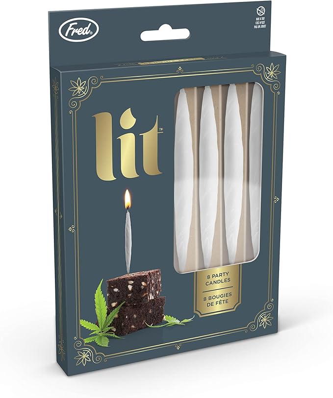 Genuine Fred, LIT! Party Candles - Set of 8