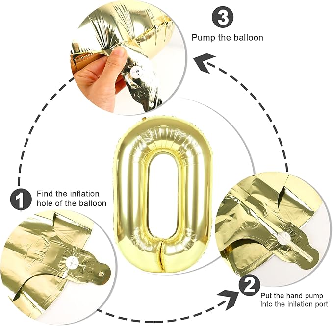40 Inch Large Numbers Balloon, 4 Light Gold Ballon for 4th 14 40 44 Birthday Party, Balloon 4 Number for Graduations Wedding Supplies