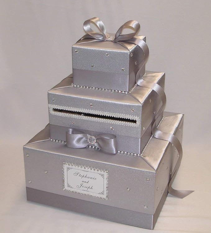 ITIsparkle 11/2" Inch Double Faced Satin Ribbon 25 Yards-Roll Set for Gift Wrapping Party Favor Hair Braids Hair Bow Baby Shower Decoration Floral Arrangement Craft Supplies, Silver Ribbon