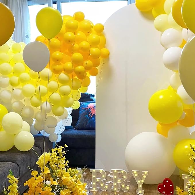 Voircoloria Pastel Yellow Balloons, 66pack 12inch Light Yellow Latex Party Balloons for Birthday Baby Shower Graduation Wedding Gender Reveal Anniversary Party Decorations