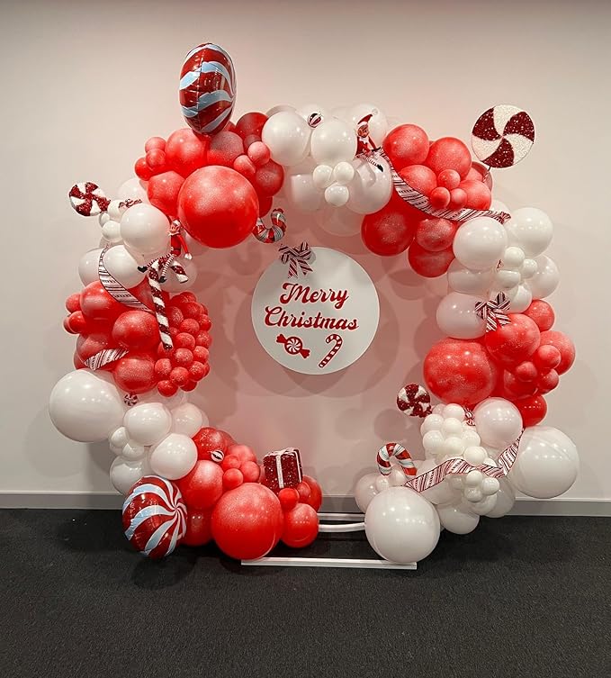 140Pcs Red and White Balloon Arch Kit for Birthday, Wedding, Engagements, Baby Shower, Christmas, Anniversary Party Decoration