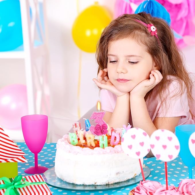 Birthday Candle for Cake, Rose Bow Number Cake Candles, 2.76 inch Number Happy Birthday Candle, Cake Topper Decoration for Birthday Party (Number 3)