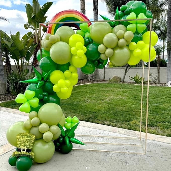 Awenztech 120pcs Dark Green Balloon Arch Kit, 18 12 10 5 inch Green Latex Balloons Different Sizes Dark Green Balloon Garland for Jungle Tropical Safari Birthday Party Decorations