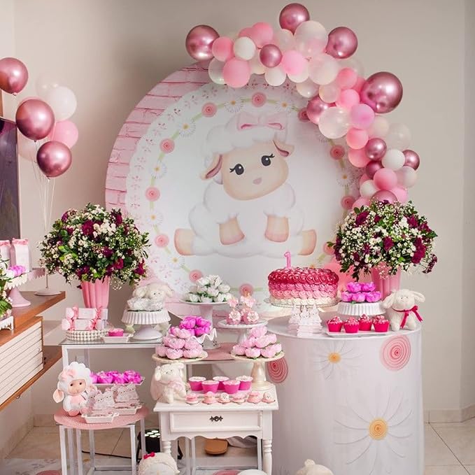 Pink White Balloons Garland Arch Kit 104 PCS Metallic Pink Gold Confetti Latex Balloons for Baby Girl Shower Birthday Wedding Anniversary Bachelorette Party Decorations