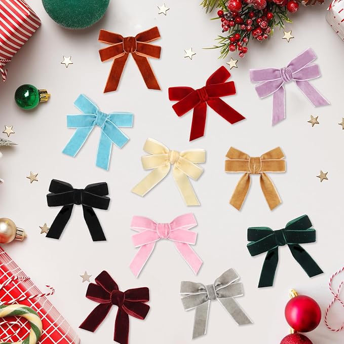 Black Velvet Ribbon, Vintage Christmas Velvet Ribbon for Gift Wrapping Christmas Tree Ornaments, 3 Rolls 3/8, 5/8, 1 inch Wide, 30 Yards Totally, Craft Ribbons Trim for Wedding Invitations, Wreaths