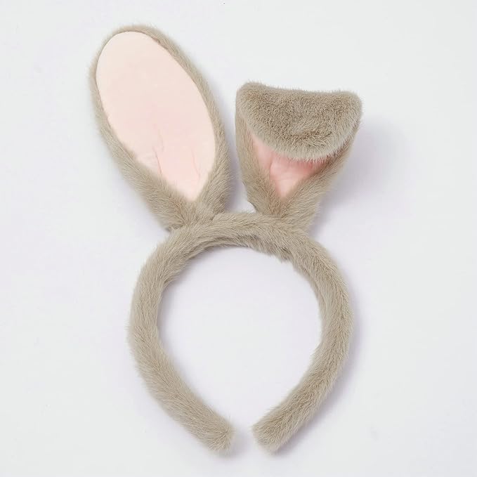 Olivemont Easter bunny ears headband for rabbit pretend play plush costume