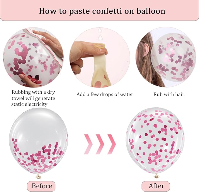 Pink Birthday Decorations, Happy Birthday Banner and Pink Star Balloons, Glitter Hanging Stars with Hanging Swirls, Bunting Banner, for Women Girls Party Decoration