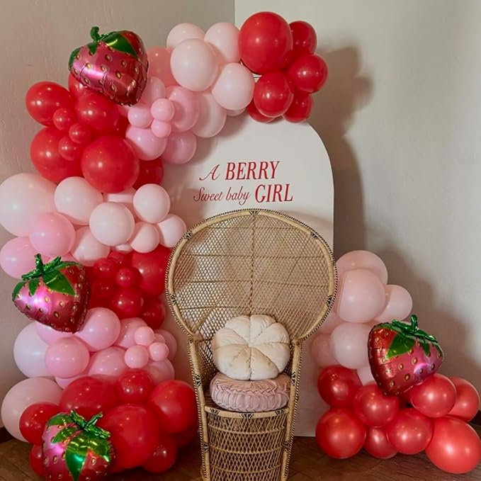 Awenztech 120pcs Red Balloon Arch Kit, 18 12 10 5 inch Red Latex Balloons Different Sizes Balloon Garland for Baby Shower Wedding Valentines Christmas Birthday Party Decorations