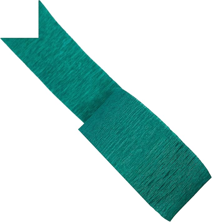 TEAL Crepe Paper Streamers, 2 ROLLS, 145 FT TOTAL, MADE IN USA!