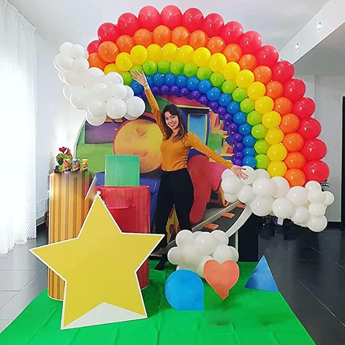Rainbow Balloons Arch Kit - 175 Pcs party balloons , balloons for birthday party , balloon assorted colors ,kids' party balloons