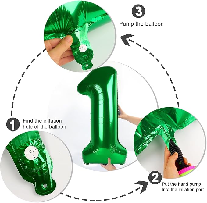 40 Inch Dark Green Number Balloon, Large Happy 20th Birthday Decorations for Women, Foil Balloon Number for Wedding Marriage Proposa Big Events Family Reunions Party Supplies