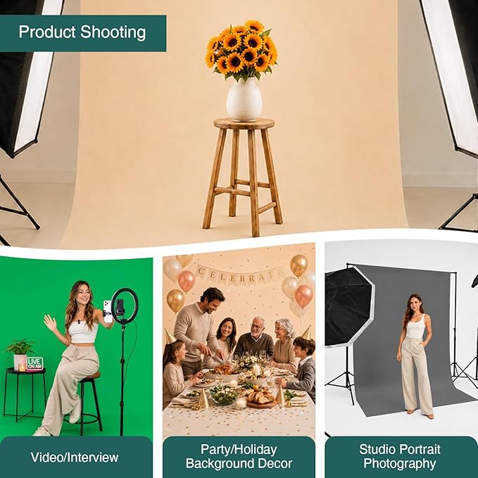 Kate 10ftX12ft Solid Light Green Backdrop Portrait Photography Background for Photography Studio Children and Headshots Green Backdrop Background