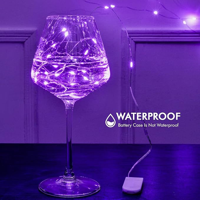 12 Pack Fairy Lights Battery Operated String Light,7FT 20LED Waterproof Silver Wire Christmas Lights Outdoor,Firefly Mini Light for Bedroom Party Birthday Wedding Indoor Decorations Home Decor