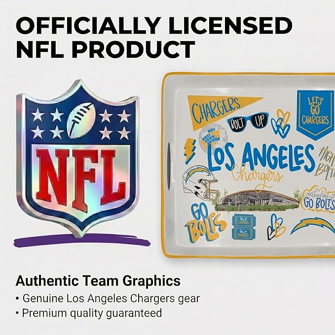 NFL Loco Fan Large Serving Tray w/Handles