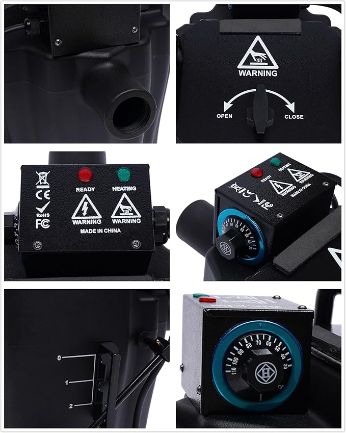 Stage Smoke Fog Machine 3500W CO2 Jet Stage Effect Dry Ice Machine 1614ft² Coverage Halloween Wedding Disco Club Christmas Party DJ Stage Fogger
