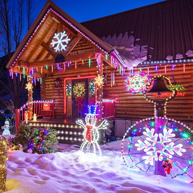 Nazuwke 200Ft Rope Lights Outdoor, 18 Colors Changing 610 LED String Lights Plug in with Remote, IP68 Waterproof Twinkle Fairy Light Rope Lighting Indoor for Bedroom Patio Christmas Halloween Decor