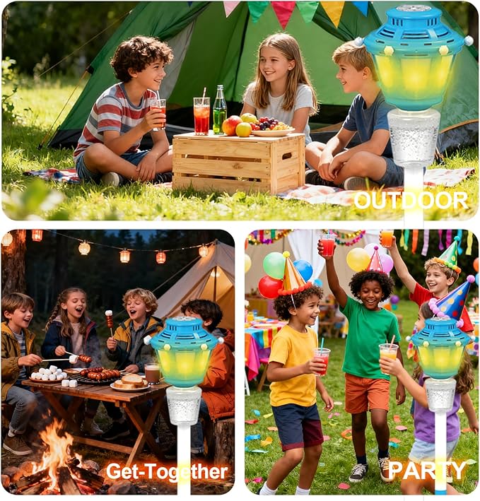 2 Pack Bubble Machine for Kids, Automatic Bubble Blower with Light & Rechargeable Battery, 40 Inch Adjustable Height Outdoor Toys for Party, Toddlers, Sibling Gifts (Includes 6 Solution), Blue
