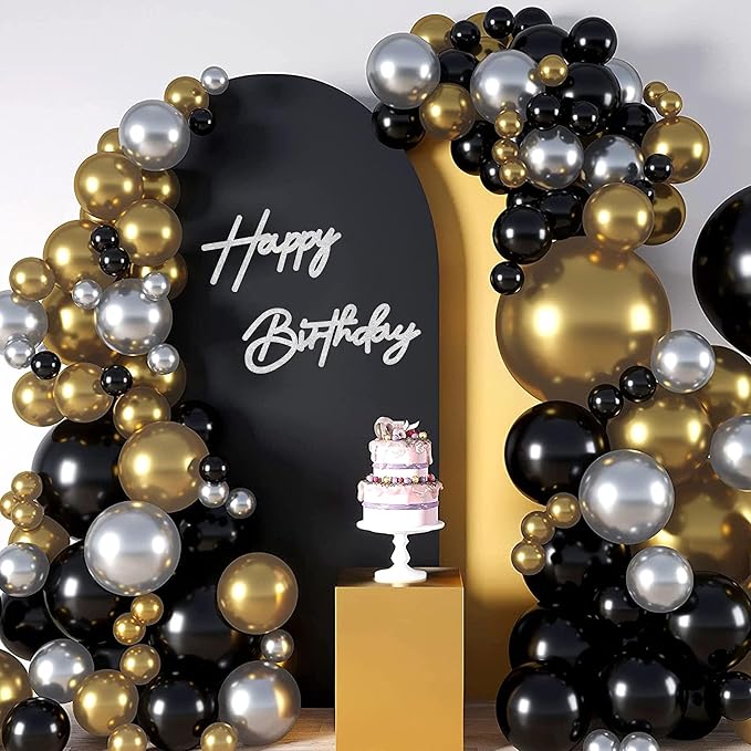 CANREVEL Happy Birthday Sign for Backdrop, Glitter Felt Silver Happy Birthday Banner, Silver Birthday Party Decorations for Girl Boy Women Men, Wall Decor Balloon Arch Photo Prop
