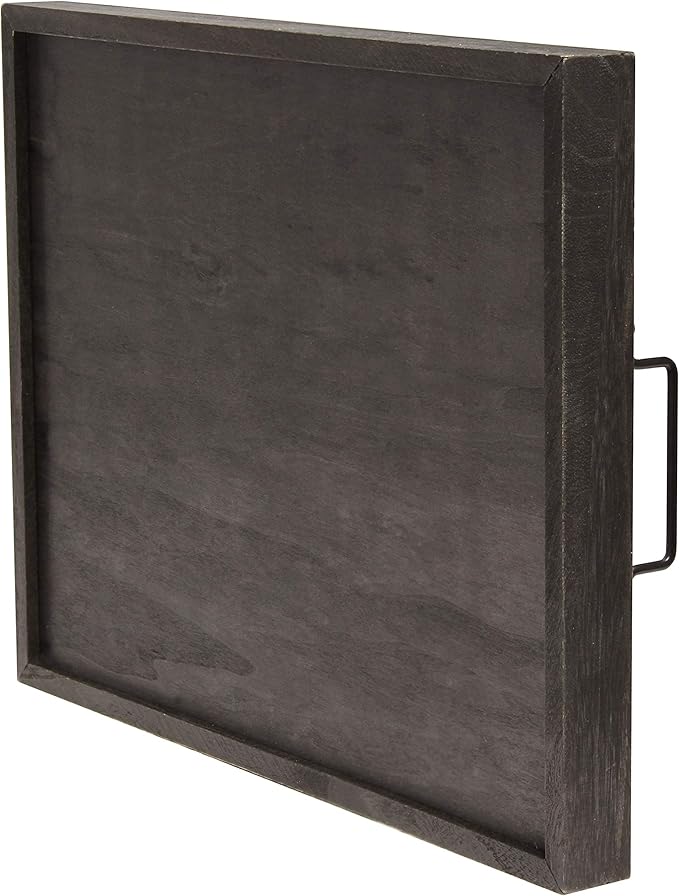 Elegant Designs HG2000-KHP Halloween Witch Decorative Wood Serving Tray w/Handles, 15.50" x 12", Black Wash Hocus Pocus