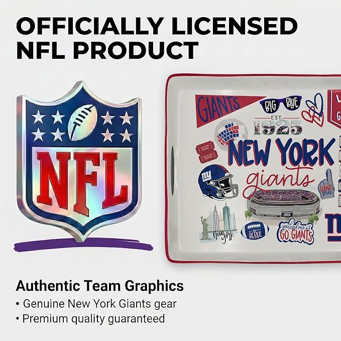 NFL Loco Fan Large Serving Tray w/Handles