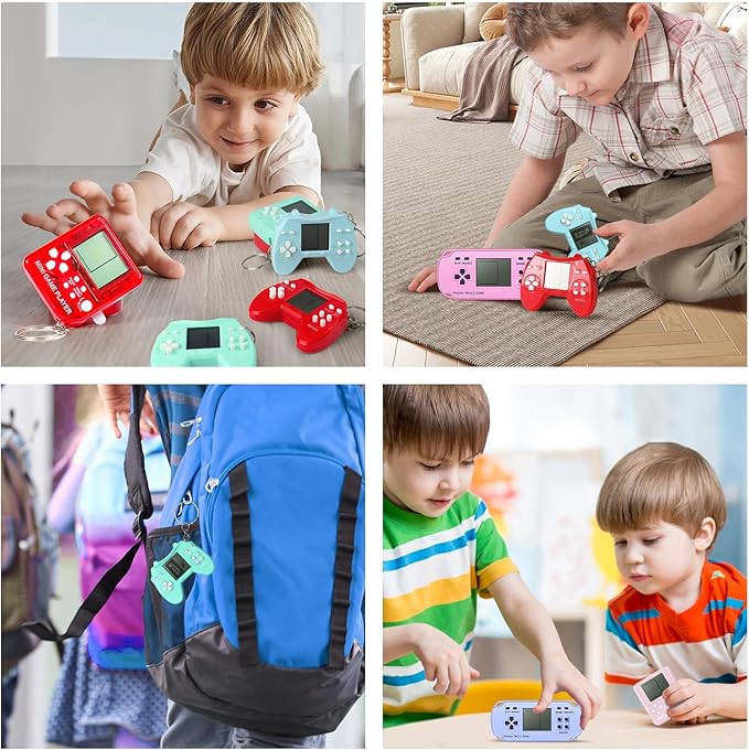 SSRMX 12Pcs Video Game Birthday Party Favors for Kids, Video Game Console Keychain for Boys Girls Birthday Supplies Classroom Prizes