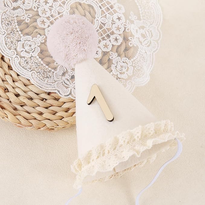 Bow Half Birthday Hat for Her – Pink 1/2 Crown, Half Way to One Bday Baby Girl Party Hat Decor, Cake Smash Outfit