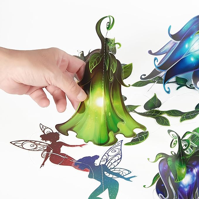 Cheerland Enchanted Forest Fairy Garlands 16 Pcs 3D Wildflower Garland Fairy Party Decorations Flower Banner for Enchanted Garden Party Woodland Theme Picnic Woodland Birthday Decorations