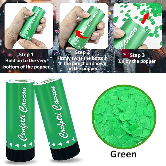 Party Confetti for Wedding Birthday Graduation Baby Shower Anniversary Christmas New Year's Kids Fun Party Supplies Decorations and Favors (Green)