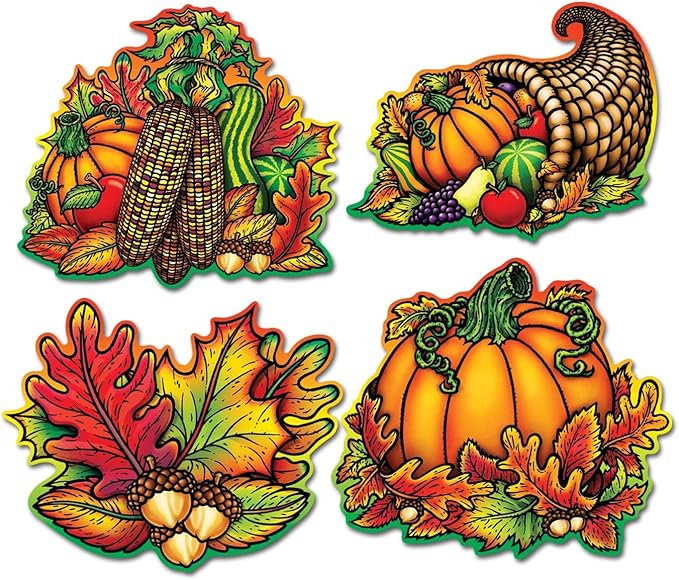 Pkgd Autumn Splendor Cutouts (4/Pkg)