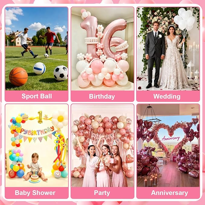 Ball Pump Balloon Pumps Electric, Balloon Pump Portable Long Animal Balloon Pump, Electric Blower Machine Inflator Basketball Pump 260 Balloon Pump for Party/Wedding/Birthday Decorations