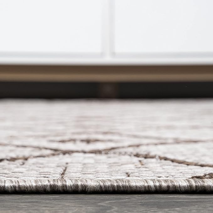 JONATHAN Y Tribal Bohemian Indoor Outdoor Runner Rug 2X10 Beige/Brown, Nokat for Backyard, Patio, Porch, Easy-Cleaning, High Traffic, Pet-Friendly, Non-Shedding (SMB131A-210)