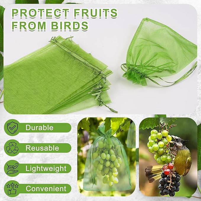 ANZNKU 100PCS Organza Bags 6x9 Multicolor Assorted Mesh Drawstring Gift Bags, Large Organza Gift Bag Sheer Pouches Goodie Bag for Jewelry Candy Sachet Birthday Wedding Baby Bridal Shower Party Favors