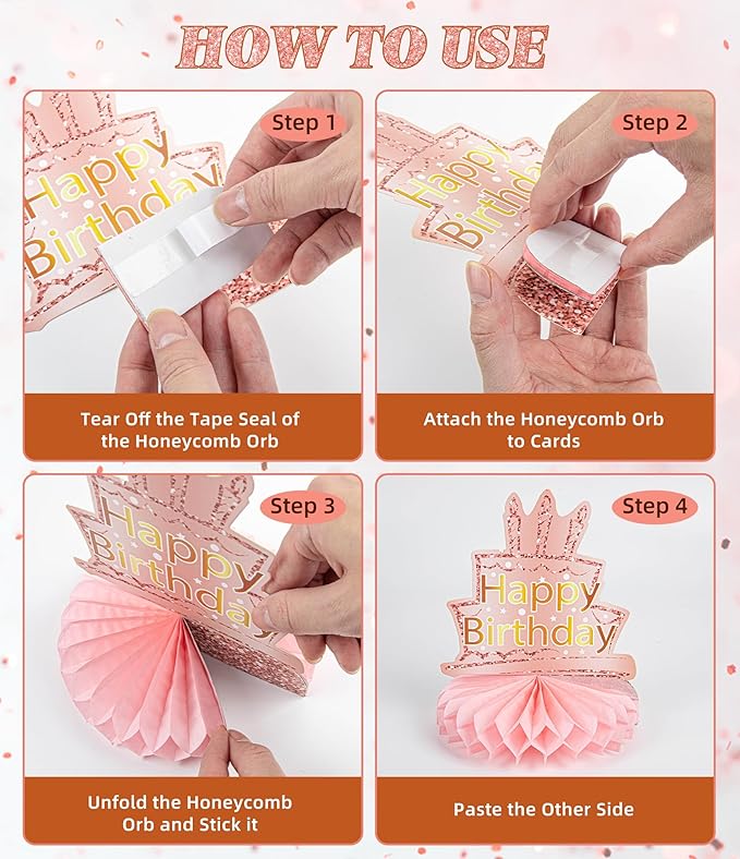 9 Pcs 70th Birthday Decoration for Women Happy 70th Birthday Table Honeycomb Decorations Rose Gold Pink Centerpieces Tables Toppers1956 Decor Cheers to 70 Years Old Birthday Party Favors