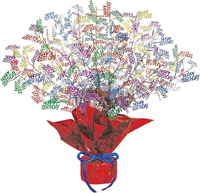 Beistle Birthday Gleam 'N Burst Centerpiece, 15-Inch