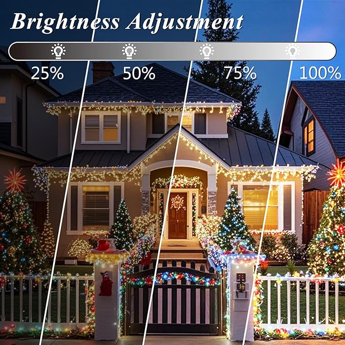 Pooqla Color Changing Christmas String Lights with Remote, 35 Colors 66FT 200LED String Lights Outdoor Patriotic Decoration, Indoor Connectable 4th of July Lights Plug in for Memorial Day Decoration