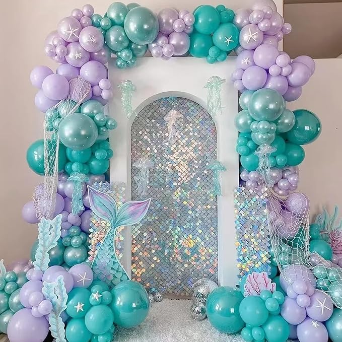 Voircoloria 90pack Teal Balloons Different Size 18/12/10/5 Inch Teal Balloon Garland Arch Kit for Graduation, Wedding, Birthday, Baby Shower, Anniversary Party Decorations