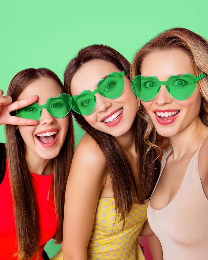 Colzzy 30 Pairs Valentines Day Sunglasses Colorful Heart Shaped Glasses Bulk for Women Bachelorette Party Romantic