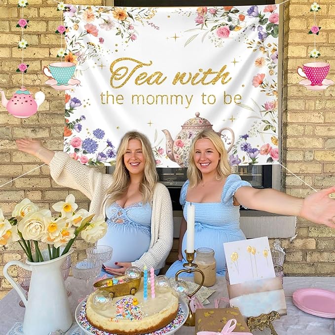 LaVenty Tea Party Decorations Baby Is Brewing Decorations Tea Party Baby Shower Decoration Lets Partea Baby Shower Tea Time Parties Supplies