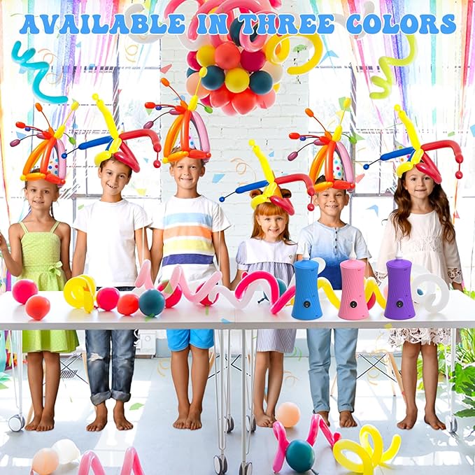 206 Balloon Pump Electric Air Pump for Long Balloon Inflator Blower for Foil Twisty Animal Balloons for Birthday Party Celebration Balloons Decorations