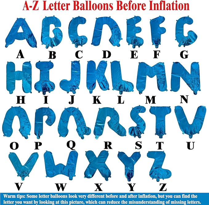 TONIFUL 52 Pieces16 Inch Gold Letter A-Z Balloons,Custom Phrase Mylar Foil Alphabet Letter DIY Personalized Phrase Banner for Birthday Anniversary Celebration Graduation Party Supplies Decoration