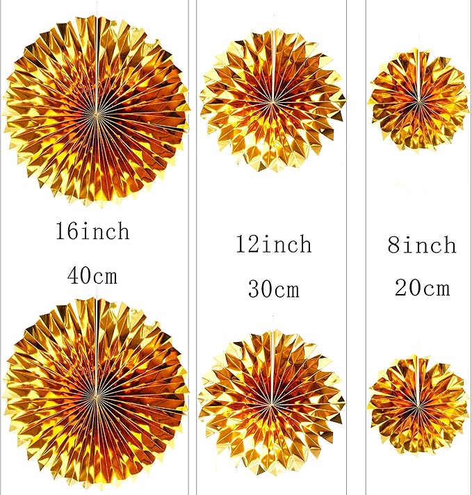 Casino Night Party Hanging Paper Fans Decor - Viva Las Vegas Game Night Birthday Graduation Party Wedding New Years Anniversary Event Party Ceiling Hangings Photo Booth Backdrops Decorations, 12pc
