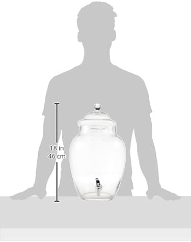American Atelier Beverage Dispenser Cold Drink Dispenser w/ 1-Gallon Capacity Glass Jug, Leak-Proof Acrylic Spigot in Gorgeous Gift Box Great for Parties, Weddings & More