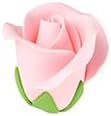 O'Creme Pink Garden Roses Gumpaste Flower Set - 1-1/4" Edible Flowers for Cake Decorating - Sugar Paste Decorations for Cakes, Cupcake Toppers - Birthday, Wedding, Baby Shower - Set of 12
